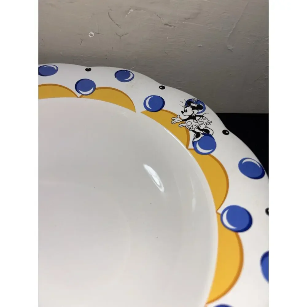 2 Vtg Pfaltzgraff Disney Mickey & Co. Mini Mouse Rimmed Soup Bowl Scalloped Edge